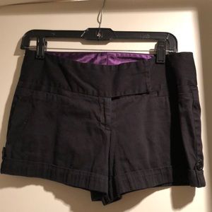 Black shorts.